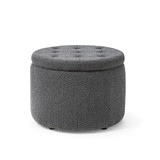 STORAGE COMFORT SEAT OTTOMAN - DARK GRAY