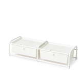 UNDERBED STORAGE - LIDDED 2 SECTION - WHITE
