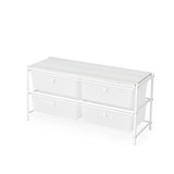 MULTIPURPOSE DRAWERS WITH SHELF - WHITE / WHITEWASH TOP
