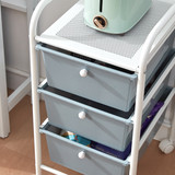 STORAGE CARTS - 3 DRAWER SHELF - GRAY