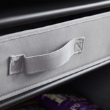 THE FRIDGE STAND SUPREME - BLACK PIPE FRAME WITH LIGHT GRAY DRAWERS