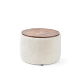 STORAGE TABLE OTTOMAN - OFF WHITE