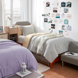 SHORTBREAD/ANTARCTICA GRAY DOWN ALTERNATIVE BEDDING