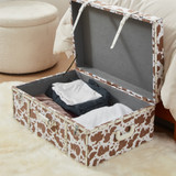 DESIGNER DORM TRUNK - MOO COW WHITE/BROWN