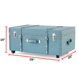 DESIGNER DORM TRUNK - WEATHERED SMOKE BLUE