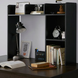 Classic Dorm Desk Bookshelf - Black