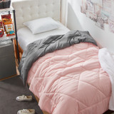 ROSE QUARTZ/CHARCOAL GRAY COMFORTER