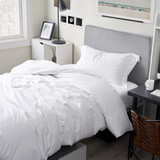 Sassi di Matera™ - Italy Made 100% Cotton Twin XL Duvet Cover - Classic Italian White