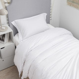 Sassi di Matera™ - Italy Made 100% Cotton Twin XL Duvet Cover - Italian Stitch Grey