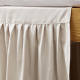 DORM SIZED BED SKIRT PANEL WITH TIES - STONE TAUPE