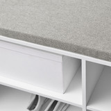 Yak About ItÂ® Double Seater Storage Bench with Top Cushion - White