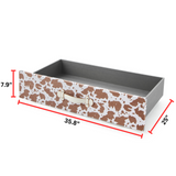 UNDER BED DRAWER - MOO COW WHITE/BROWN