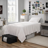 PORTUGAL MADE - BAMBOO LINEN SHEET SET - PURE WHITE