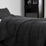 PORTUGAL MADE - BAMBOO LINEN COMFORTER - FADED BLACK