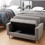 THE COLLEGE COUCH - BOUCLE LIGHT GRAY
