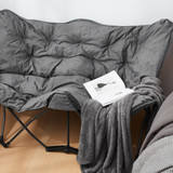 TWIN BUTTERFLY CHAIR - HEATHERED GRAY