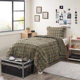 Snowball Chunky Bunny - Coma Inducer Twin XL Comforter - Olive Earth