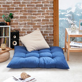 Rainha - Puffy Tufted Floor Pillow - Royal Navy Blue