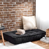 Rainha - Ultra Thick Tufted Floor Pillow - Black