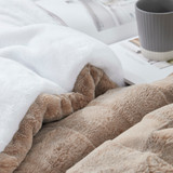 Chunky Bunny Crossing - Coma Inducer® Twin XL Comforter - White Pepper Tan