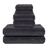 6 PIECE TOWEL SET - CHARCOAL