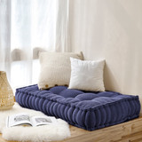 Rainha - Ultra Thick Tufted Floor Pillow - Navy Blue