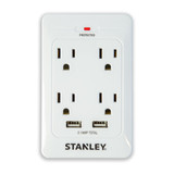 Surge Quad 4 Outlet Surge Protector with 2 USB