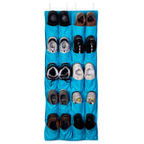 Hanging Over-The-Door Shoe Pockets - TUSK® College Storage - Aqua