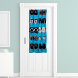 Hanging Over-The-Door Shoe Pockets - TUSK® College Storage - Aqua