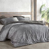 Primal Leopard - Coma Inducer® Twin XL Comforter - Silver Black