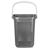 Oversized Laundry Hamper With Wheels and Handle - Gray with White Handle