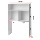 Yak About It® Extra Depth Cube Dorm Desk Bookshelf - White