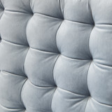 Rainha Cushion Tufted College Headboard - Light Gray Velvet