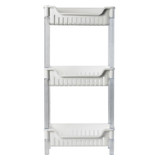 Dorm 3-Tier Skinny Storage Shelf - White