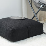 Rainha® Cozy Floor Pillow - Square - Faded Black