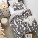 Puppy Love - Coma Inducer® Oversized Twin Comforter Set - Gray and White
