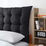 Rainha - Puffy Tufted College Headboard - Black
