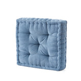 Rainha® - Classic Tufted College Cushion - Smoke Blue