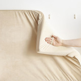 Rainha - Memory Foam Transitional Cushioned Dorm Headboard - Almond Milk Velvet