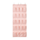 Hanging Over-The-Door Shoe Pockets - TUSK® College Storage - Rose Quartz