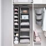 TUSK® 3-Piece College Closet Set - Gray (Hanging Shelves Version)