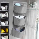 TUSK® 3-Piece College Closet Set - Gray (Hanging Shelves Version)