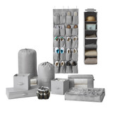 11PC Complete Dorm Organization Set - TUSK® Storage - Gray