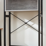 Yak About It® Dorm Hutch - Over the Fridge Organizer - Gray Walnut