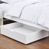The Storage MAX - Underbed Wooden Organizer With Wheels - White