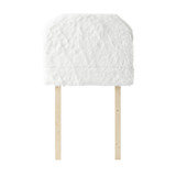 Mo' Heaven College Headboard - Plush Furry Fur White