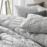 Farmhouse Morning Textured Bedding - Twin XL Comforter - Glacier Gray