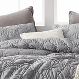 Farmhouse Morning Textured Bedding - Twin XL Comforter - Alloy