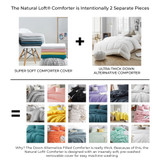 Natural LoftÂ® Twin XL Comforter - Farmhouse White
