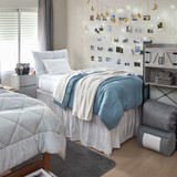 Natural LoftÂ® Twin XL Comforter - Smoke Blue